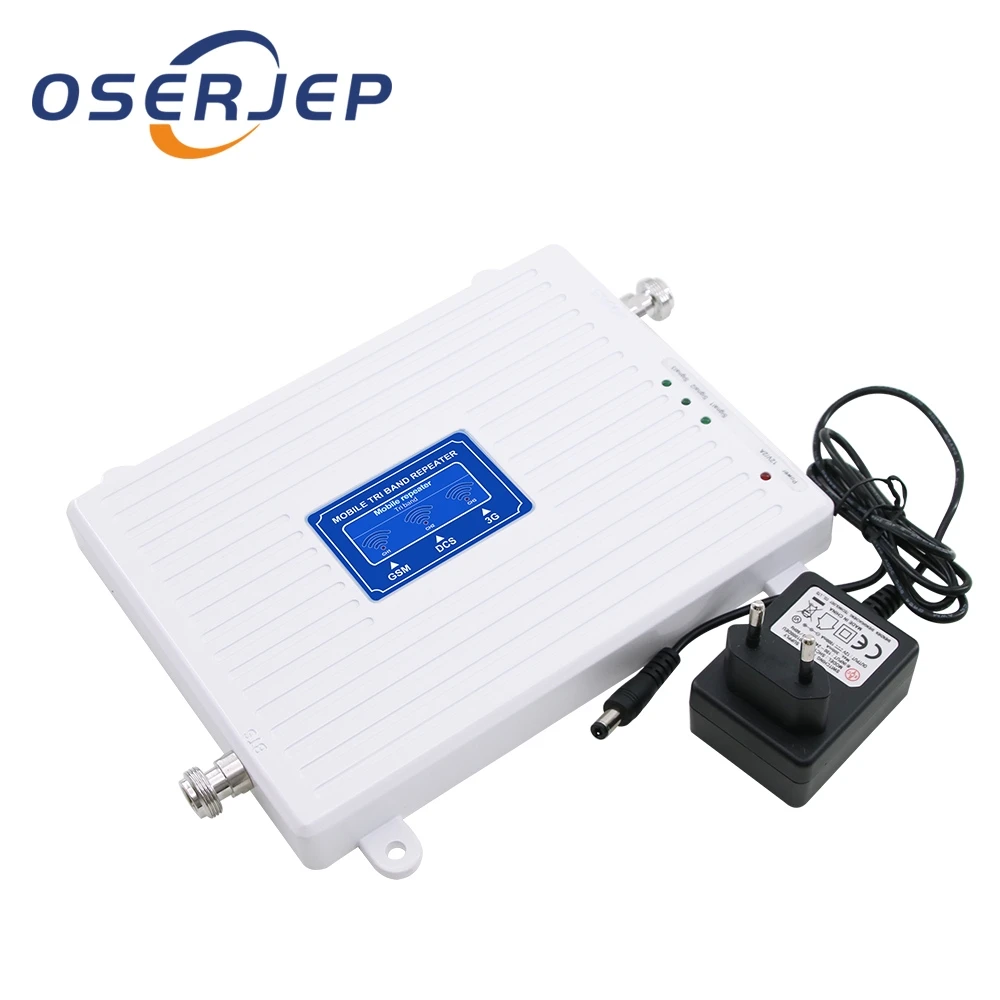 2G 3G 4G Tri-Band 900 1800 2100 MHz Repeater GSM WCDMA UMTS LTE Booster Triband 900/1800/2100 Amplifier+Log/Panel Antenna