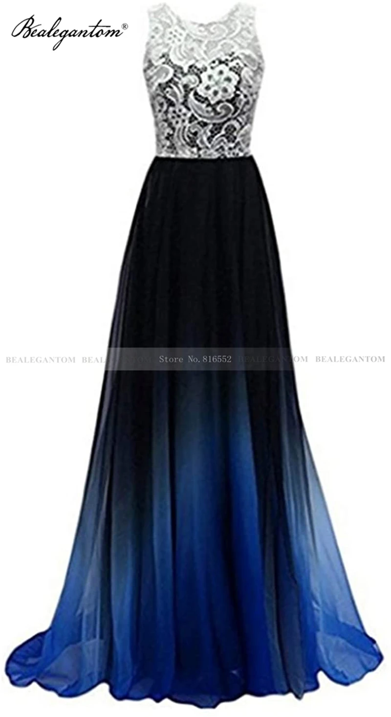 Bealegantom Gradient Chiffon Prom Evening Dresses One Shoulder Long Ombre Bridesmaid Celebrity Gown Vestidos De Noite PD1327