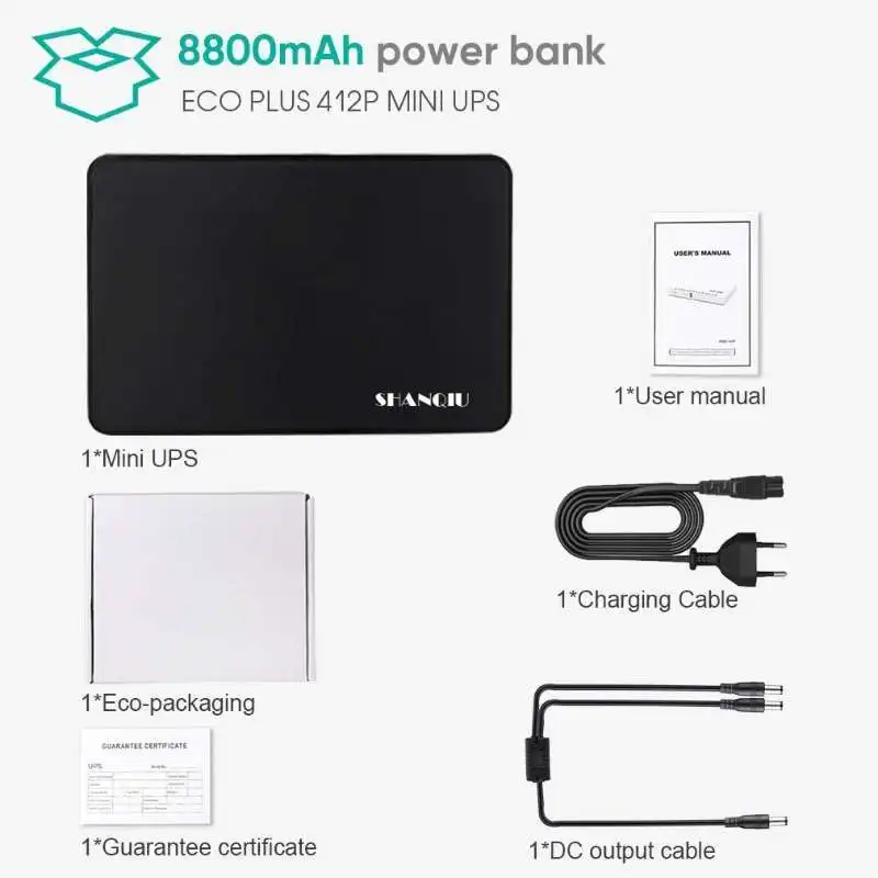 Wifi Router IP Camera Battery Backup Power Uninterruptible Power Supply DC Portable 5V 9V 12V 1A Uninterruptible Power