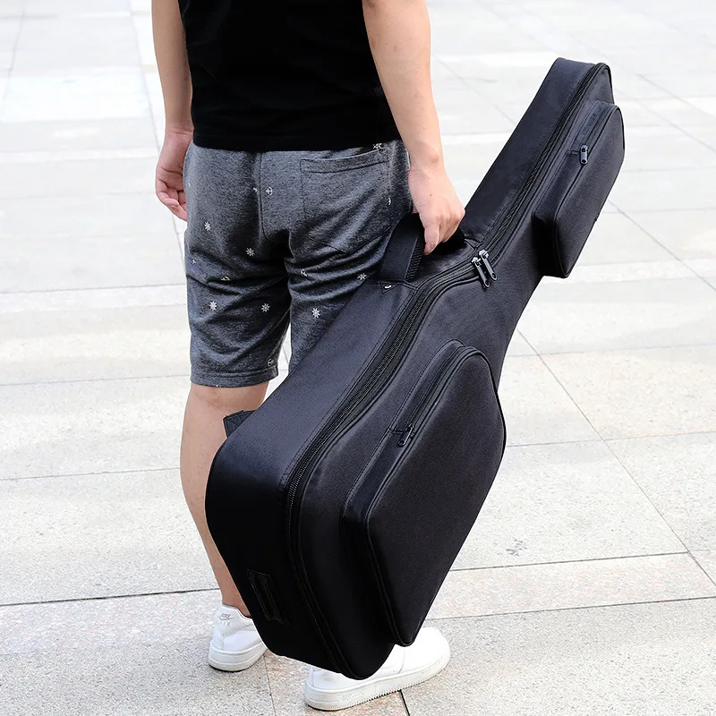 40/41 Inch Acoustic Classical Guitar Bag Case Backpack Adjustable Shoulder Strap Portable 20mm Thicken Padded Black