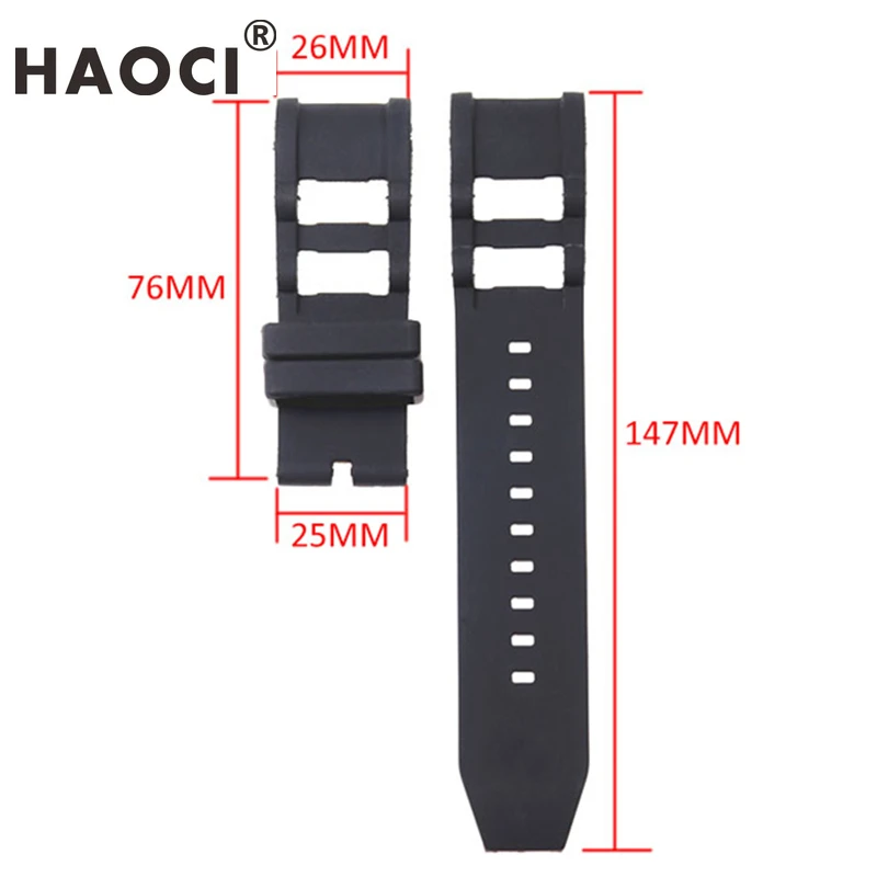 26mm silicone watch strap for Invicta Russian Diver Model 1090 1436 1088 51.5mm watchband bracelet belt comfortable  waterproof