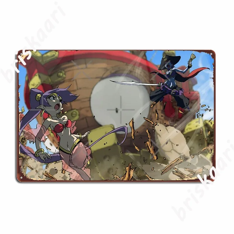 Shantae Risky Revenge Poster Metal Plaque Poster Pub Customize Club Bar Wall Decor Tin Sign Posters