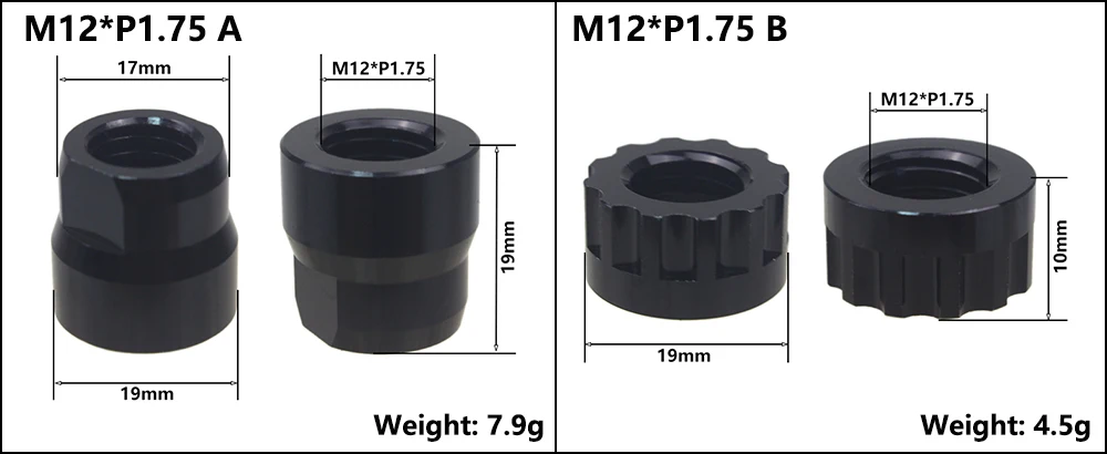HEPPE MTB Rennrad Steckachse Mutter M12 M14 M15 Gewinde Achsmuttern Fahrradnabenrohr Welle Spießkappe für P1.0/1.25/1.5/1.75mm Thru Alxe – Detail 9
