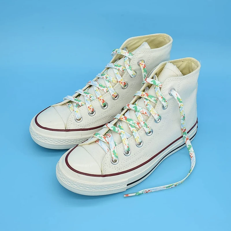 Tie Dye Shoelaces Gradient Colors Shoe Laces for Sports Shoes Boots Sneakers Skates Casual Shoes Flat Shoelace 120/140/160CM