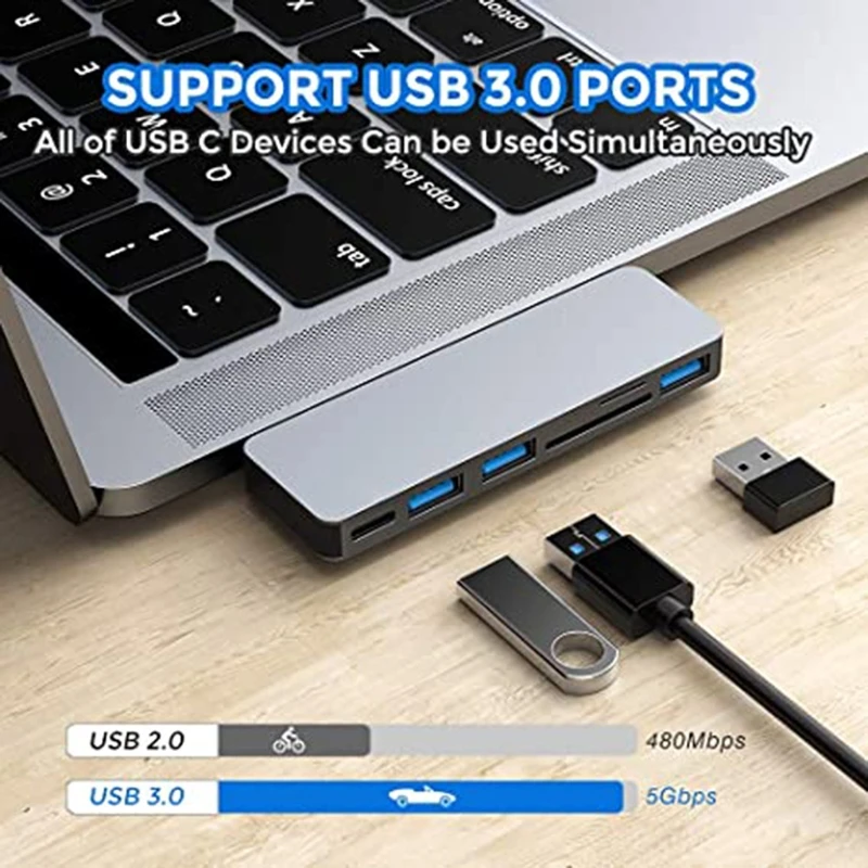 Macbook Pro 2020 13 15,MacBook Air 2018 2019 액세서리, USB 3.0 포트 3 개 H052