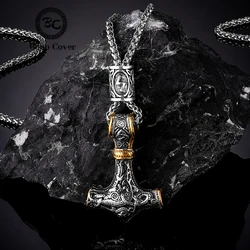 Norse Vikings thor's Hammer Mjolnir scandinavo Rune amuleto collana catena in acciaio inossidabile Vegvisir Anchor ciondolo gioielli maschili