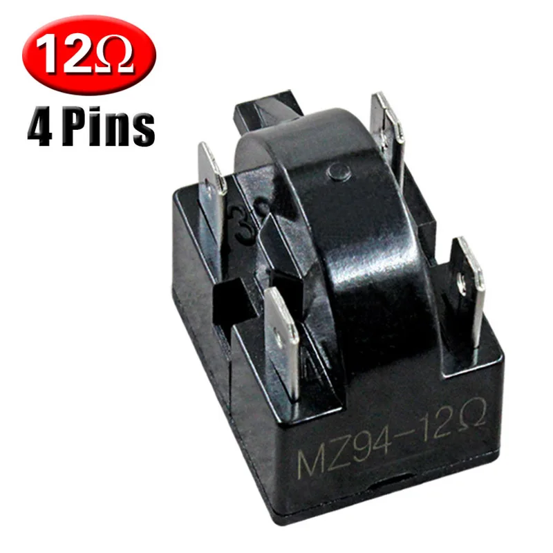 4พิน12โอห์มตู้เย็น PTC สตาร์ทเตอร์ตู้เย็นคอมเพรสเซอร์ตู้แช่แข็งตัวสตาร์ทแบบสอดชิ้นตู้เย็น