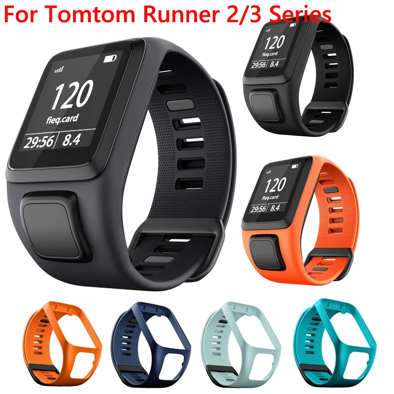 Correa de silicona de repuesto para TomTom Runner 2 3 Spark3 Adventurer Golfer 2 Spark, pulsera deportiva con GPS, Cardio