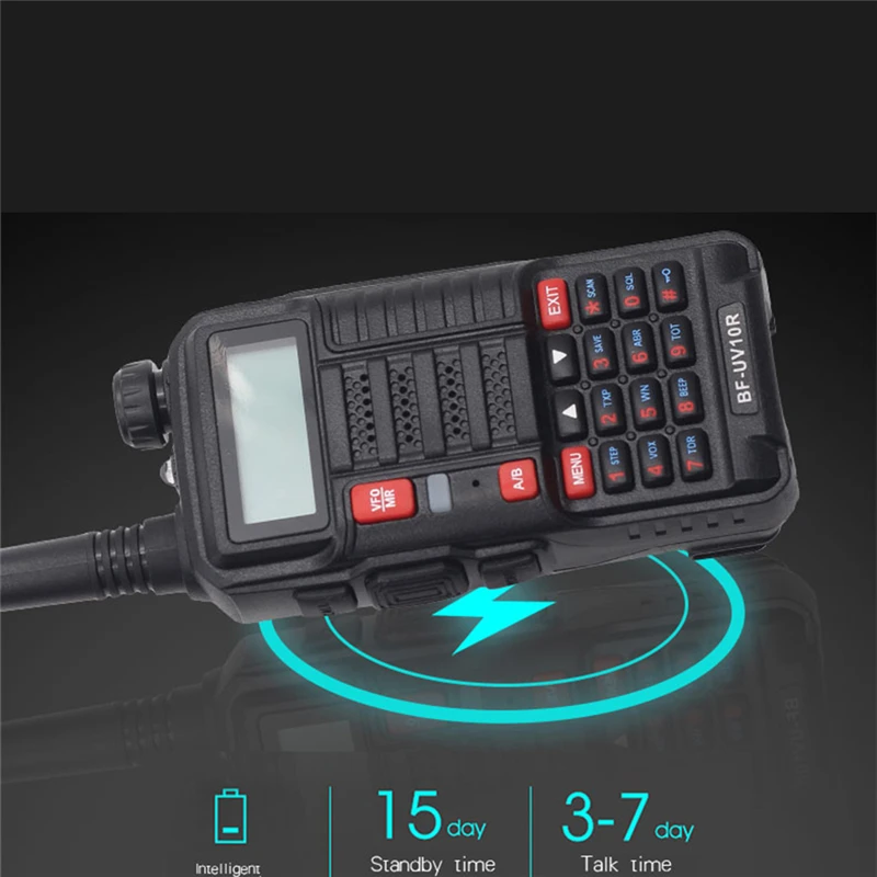 BAOFENG เครื่องรับส่งวิทยุมือถือ10W, UV-10R วิทยุสื่อสารสองทาง CB HAM 10กม. รับส่งสัญญาณ VHF UHF UV 10R USB