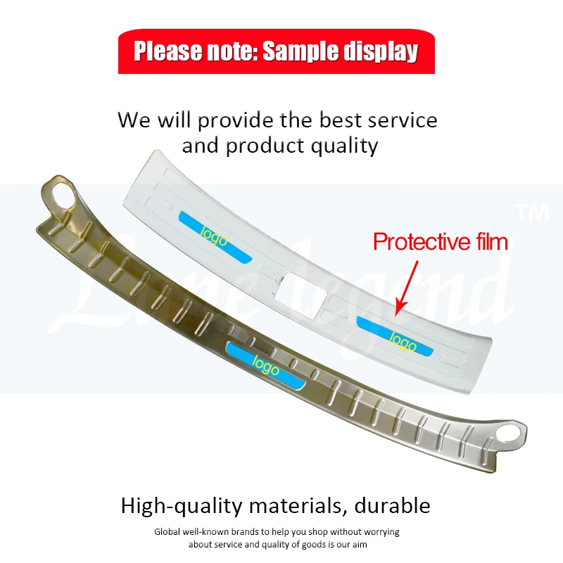 Car accessories Stainless Steel Rear Bumper Protector Sill Trunk Tread Plate Trim for MG ZS 2017-2019 Car styling