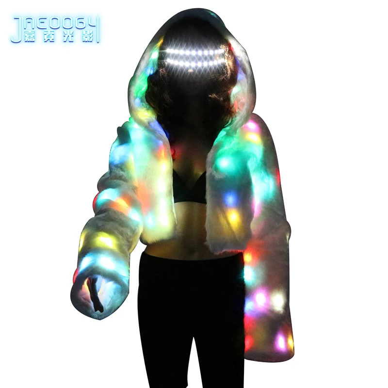 

LED Fluorescent Dancing Clothes for Women, Flashing Clothes for Annual Meeting Stage, Night Field Glow, Halloween Party, New