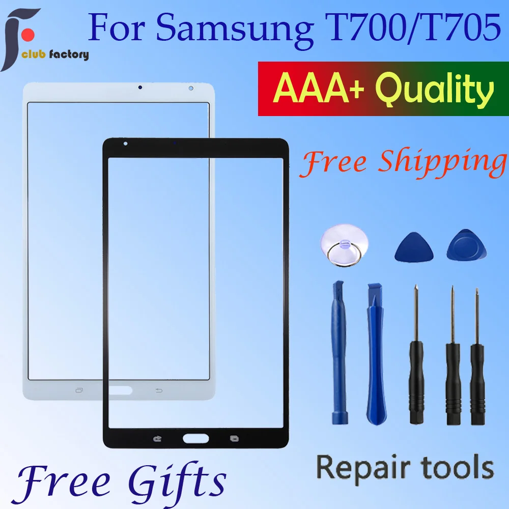 For Samsung Galaxy Tab S 8.4 SM-T700 T705 T705C  8.4 inch Touch Screen  Front Glass Touch Screen  Outer Panel Replacement+tools