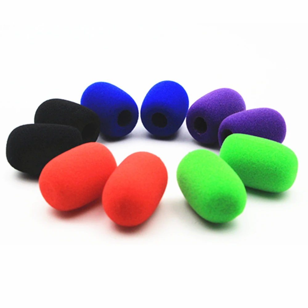 20 Pcs Headset Microphone Windscreens, Foam Microphone Covers Mic Windscreens Windshields for Desktop Mic 11mm Hole 40mm Length