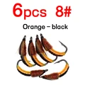 6pcs size 8 orange