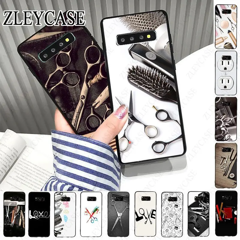 air Stylist Scissors Brush switch Phone Case For Samsung Galaxy S24ULTRA S23ULTRA S21FE S24 S22PLUS S20PLUS s20ULTRA S20FE Cover