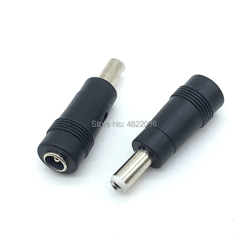 2pc 5.5x2.1mm kobieta do 5.5x2.5mm męskie złącze zasilania DC Adapter złącza laptopa 5.5*2.1 kobiecy męski 5.5*2.5
