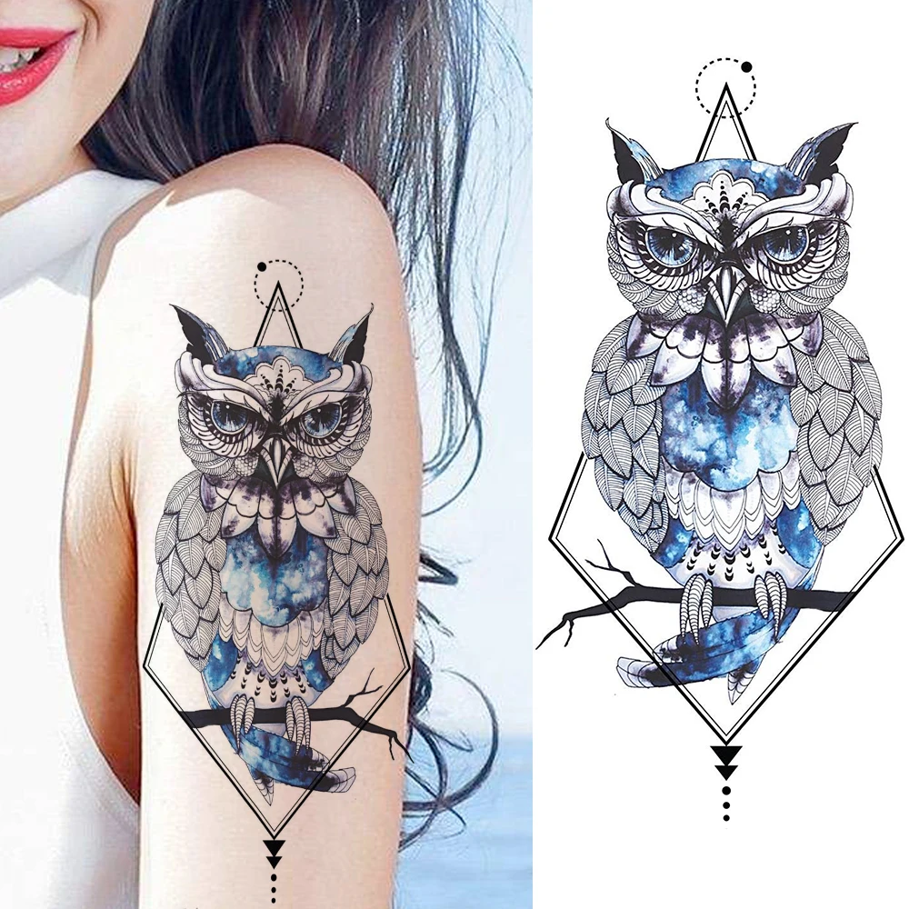 Tatouages Temporaires Géométriques pour Adultes, Faux Attrape-Rêve, Autocollant, 3D, Imperméable, Forêt Noire, Fleur, Théâtre, Loup, Nairobi, Orn