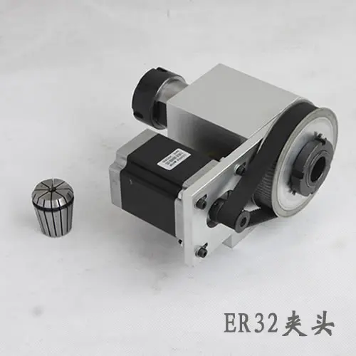 Engraving machine fourth axis A shaft rotating  CNC dividing head hollow  ER32 chuck 1set