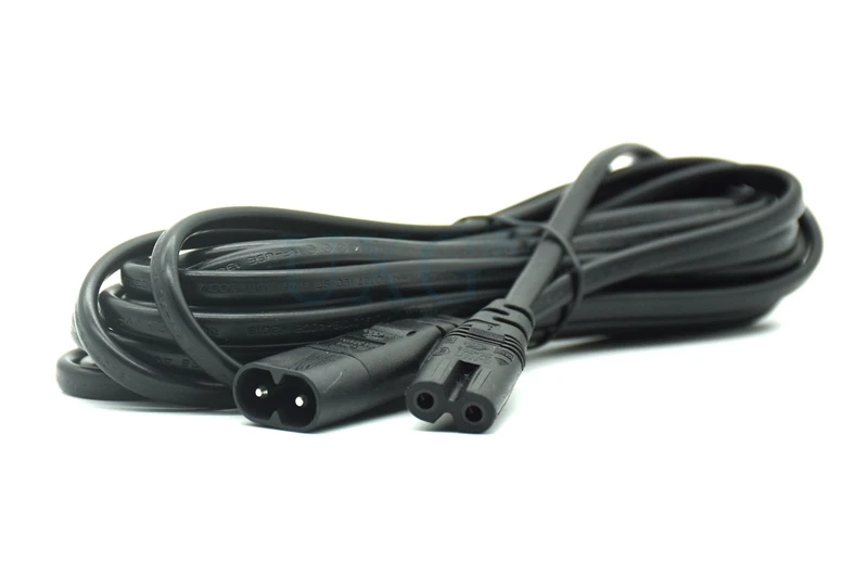 1PC IEC 320 C8 2Pin Male To 2 X C7 Female Y Split Power Cable About 28CM IEC 320 C7 To C8 Extension Cords C8 Male To C7 Female