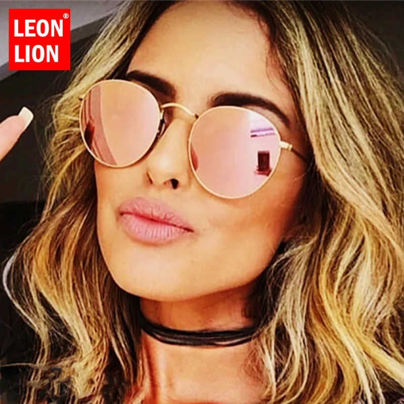 LeonLion New Arrival 2023 Round Sunglasses Women Classic Vintage Glasses Street Beat Shopping Mirror UV400 Gafas De Sol Mujer