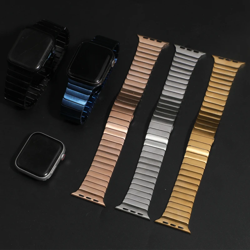 

Stainless Steel Strap For Apple Watch Band 44mm 40mm Man Metal Butterfly Link Bracelet For Iwatch Series 6 SE 5 4 3 2 42mm 38mm