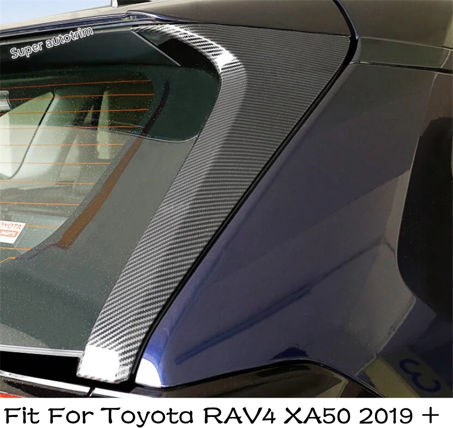 

Rear Window Spoiler Side Panel Strip Decoration Cover Trim For TOYOTA RAV4 RAV 4 XA50 2019 -2024 ABS Chrome Accessories Exterior