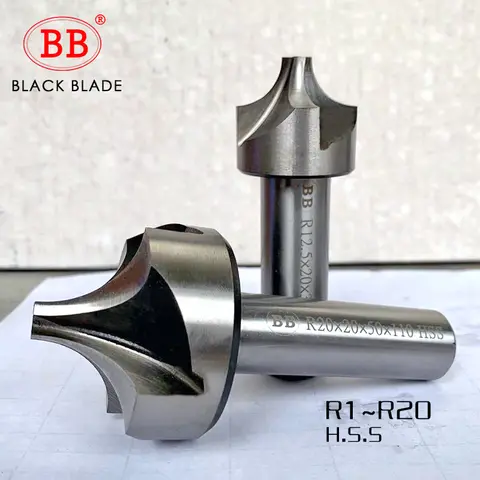 BB Corner Rounding End Mill HSS R Angle Fillet Radius Quarter Circle Cutter 2&4 Flute Inch Machine Tool R1 R2 R3 R4 R5 R20
