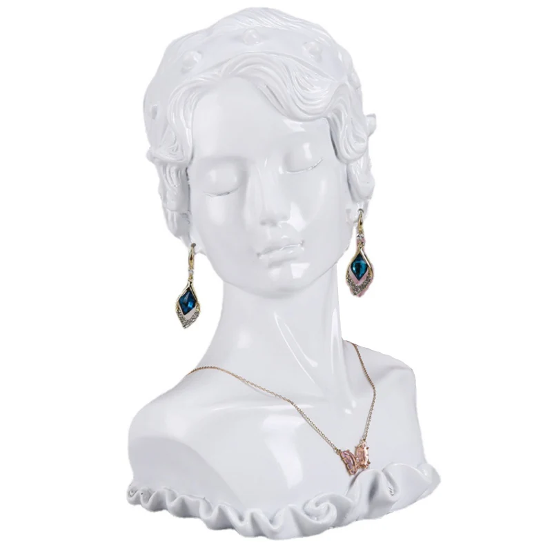 Nieuwe Stijl 4 Kleur Gem Lightbox Bril Luxe Mooie Meisje Resin Model Oorbellen Ketting Sieraden Stand Ketting Display