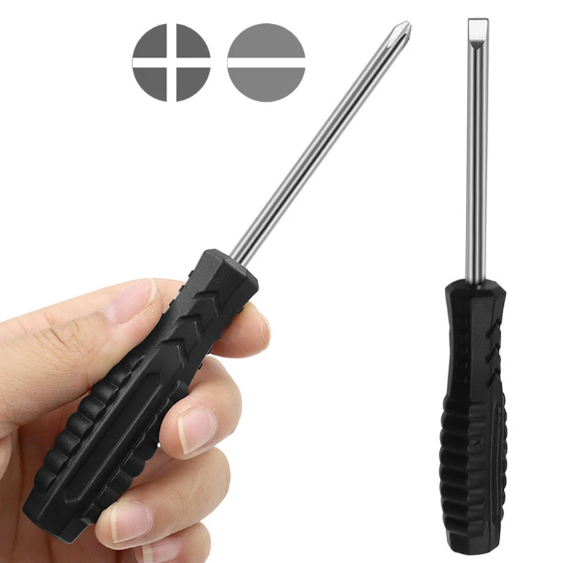 JINRUI Black handle cross slotted simple screwdriver 5mm screwdriver furniture toy home appliance disassembly maintenance tool