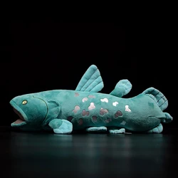 38cm Long Lifelike Huggable Coelacanth Stuffed Toys Soft Simulation Sea Animals Plush Toy Fish Dolls For Kids Birthday Gifts