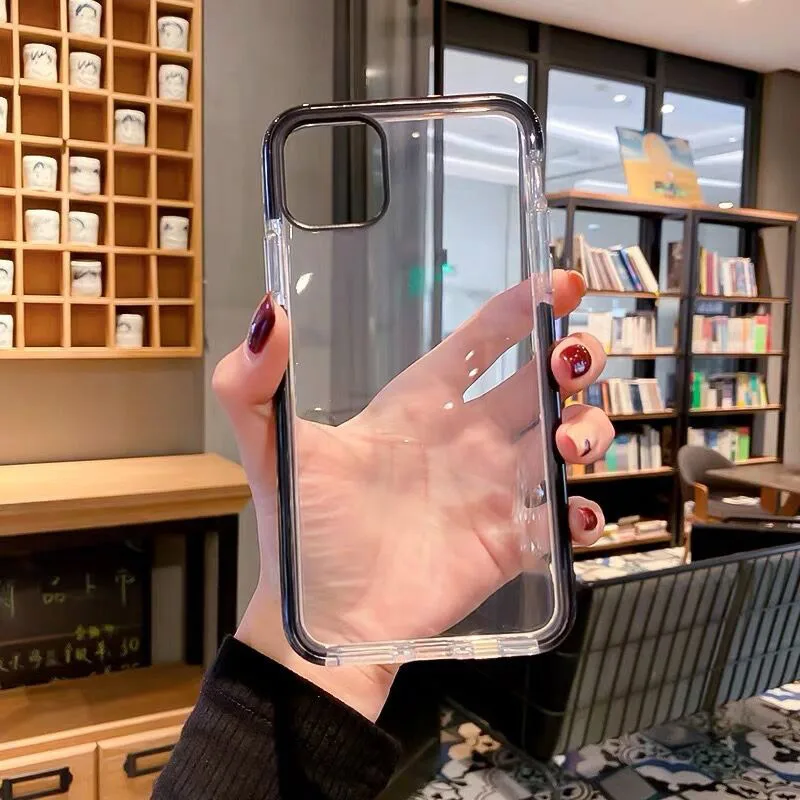 Shockproof Orange Phone Case For iPhone 11 13 12 14 15 16 17 Pro Max Air Transparent Soft Candy Color Frame Back Cover Case - Image 3