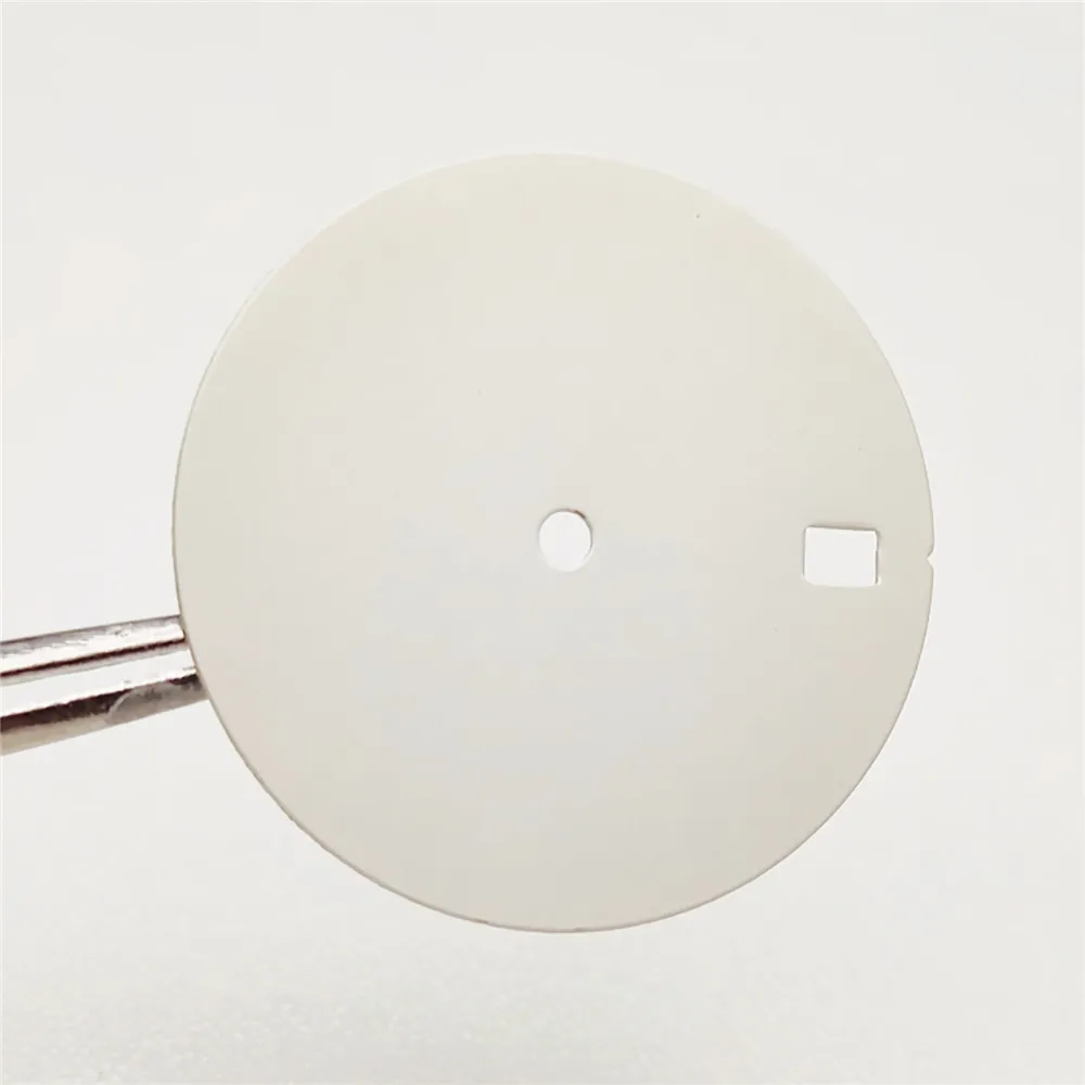 28.5mm White Matte Watch Dial for NH35/NH36 Movement Watch Face Single/Double/No Calendar Dial for SKX007 SRPD79 Modified Part