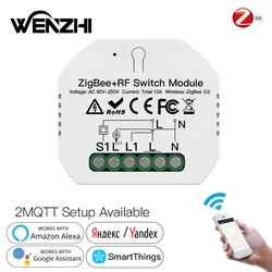 Modulo interruttore luce Zigbee 3.0 RF 433 Mhz Timer relè pannelli a parete automatici telecomando senza fili Smart Life Tuya Alexa Google Home