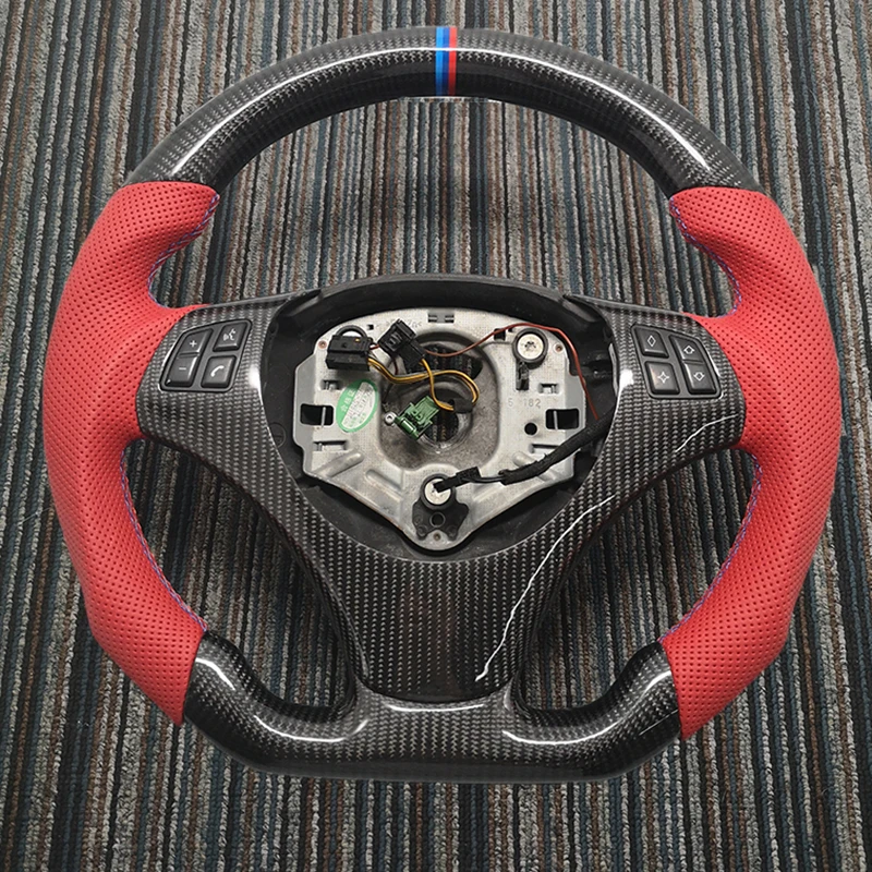 

Carbon Fiber Racing Steering Wheel Preforated Leather 100% Real Carbon Fiber For BMW E90 320i 325i 330i 335i E87 120i 130i 120d