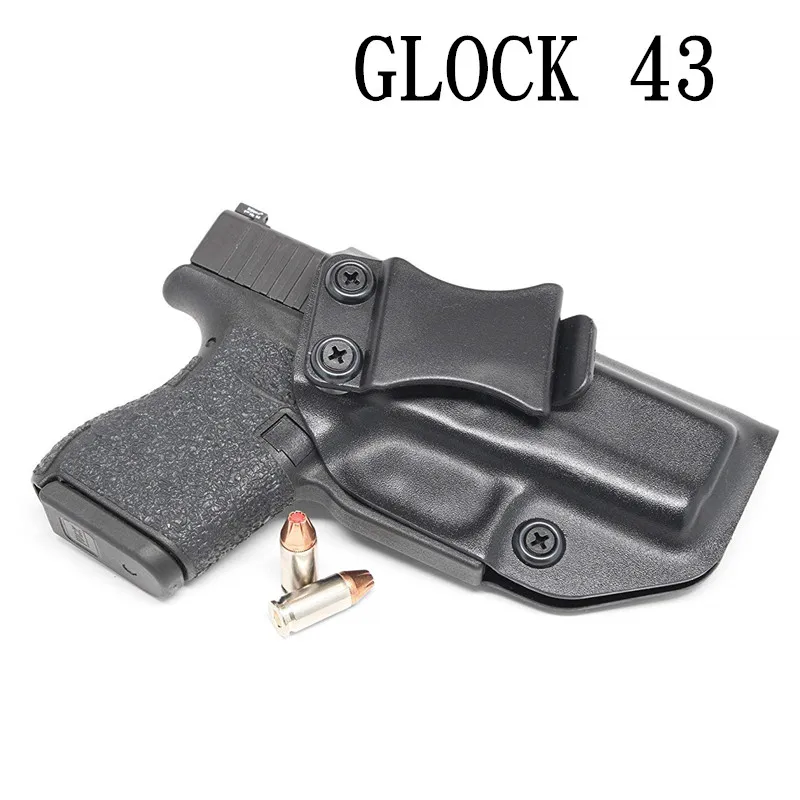 Imagem -04 - Dentro da Cintura Iwb Kydex Coldre Personalizado para Glock 17 19 22 23 25 26 27 31 32 33 43 Escondido mm Pistola Case Beltclip