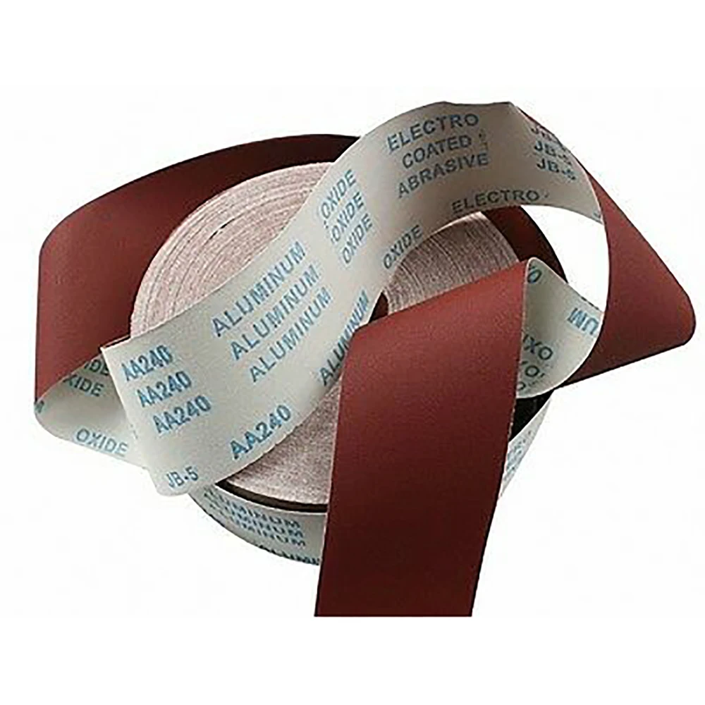 لفائف قماش الصنفرة من أكسيد الألومنيوم ، ورق الصنفرة الرطب والجاف ، حصى ، بعرض 2x50 متر ، 4 بوصة