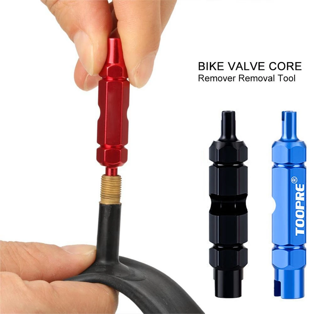 Bike Extension Rod Valve Core Remover Multifunction MTB Road Anti-slip Air Valve Spanner Disassembly Tool Bike Valve Tool