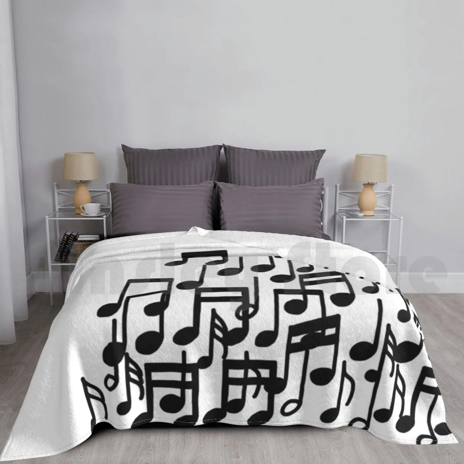 Blanket Musical Jumble Hat Music Musical Musicnotes Simple Minimal