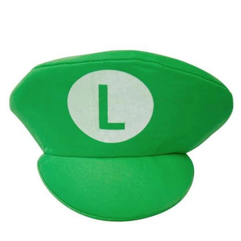 Casquette de Cosplay Luigi pour adultes et enfants, dessin animé, Super jeu, rouge et vert