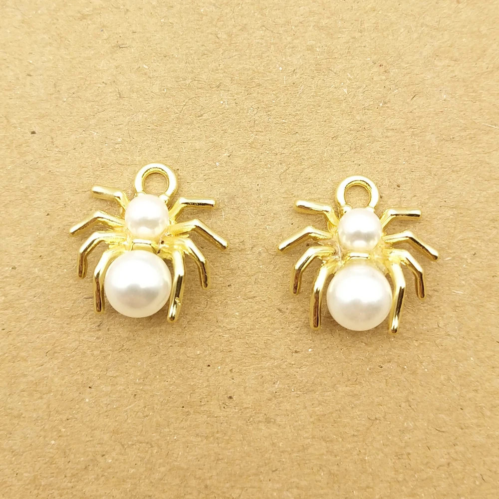 

10pcs 14x15mm spider charms for jewelry making earring pendant bracelet and necklace charm