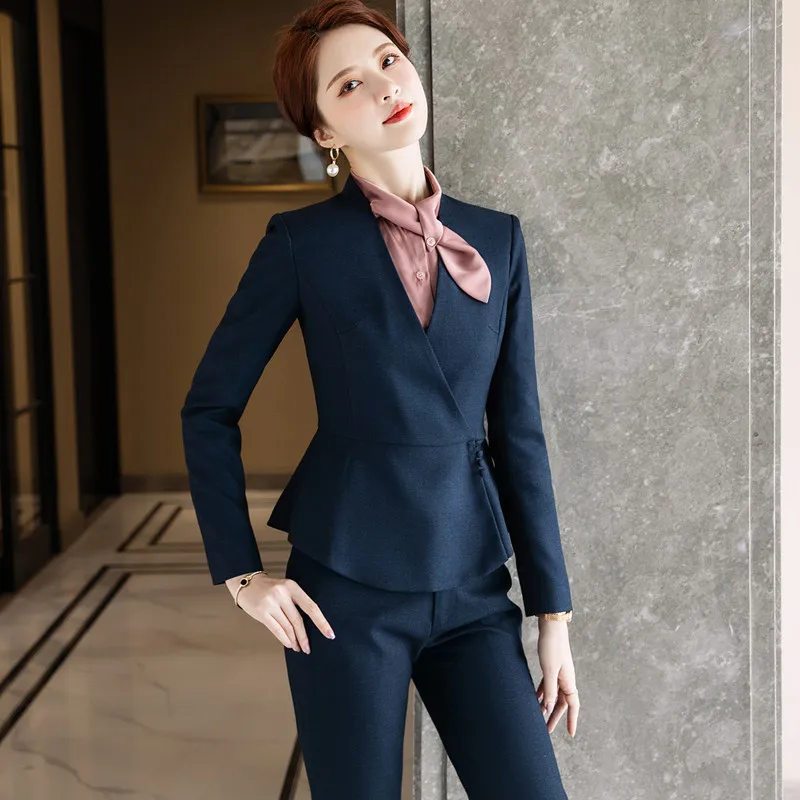 Women Suits New Autumn High End Professional Temperament Formal Slim Long Sleeve Blazer And Skirt Office Ladies Work Wear