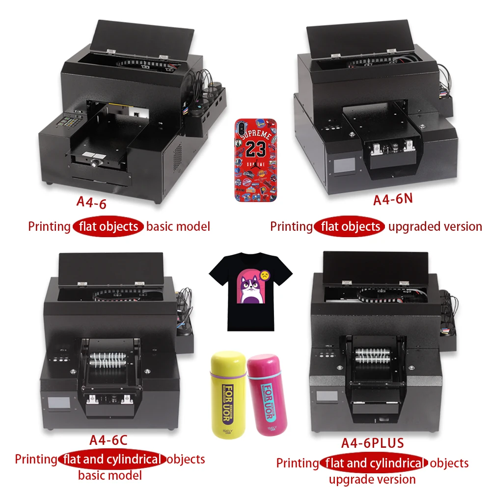 Multifunctional home small UV printer adopts Epson L805 print head A4 size for silicone/wood/acrylic/glass painting