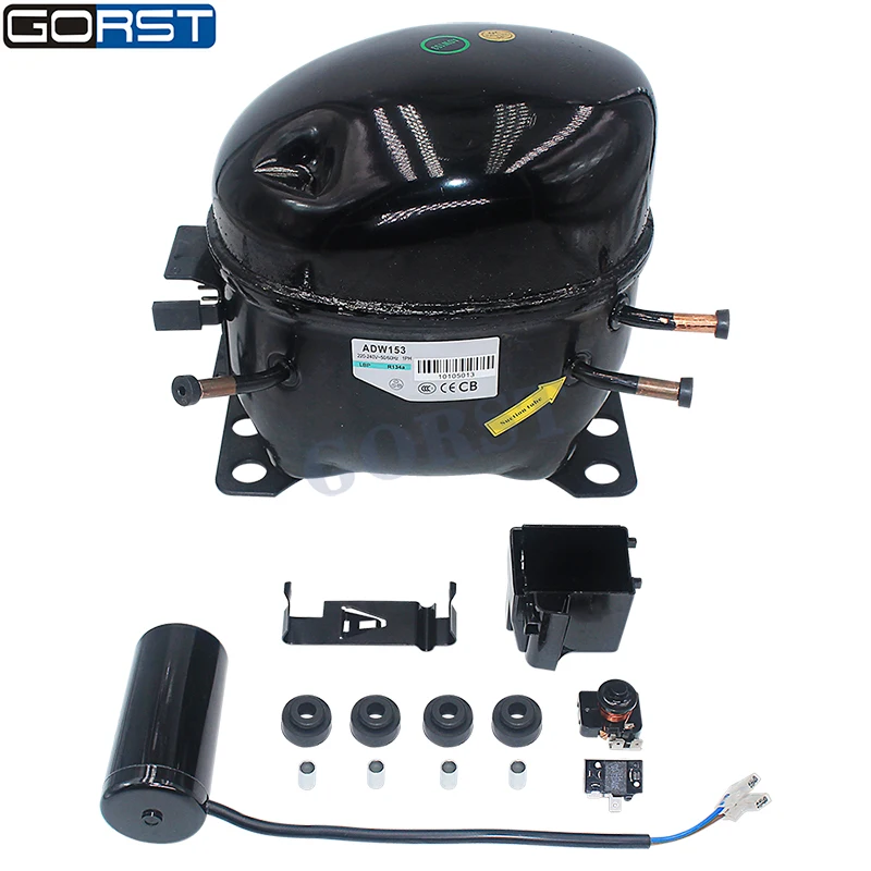

220V 240V Car Refrigeration Air Compressor R134a Fridge Freezer Marine Solar ADW153 Low Back Pressure Compressor