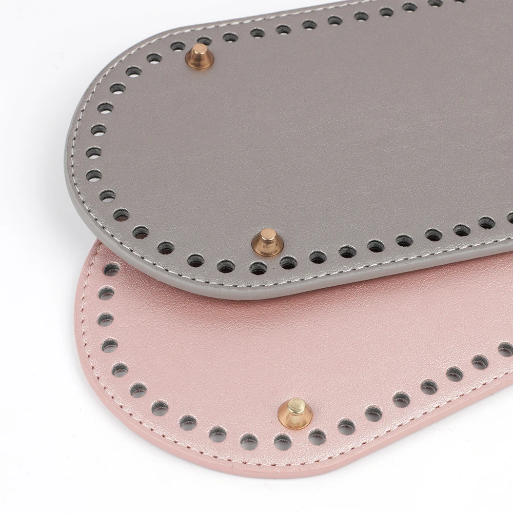 Oval Bottom Base for Knitted Bag PU Leather Bag Accessories Handmade Bottom for DIY Handmade Crochet Bag Bottom 25x12cm