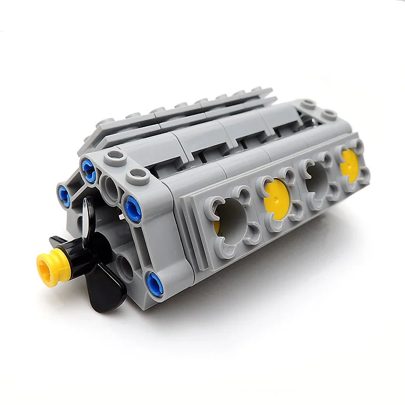 W12 Engine Technology Mechanical GroupEengine V16 Cylinder MOC Brick Assembly Model Building Blocks Compatible with V8 MOC Cars