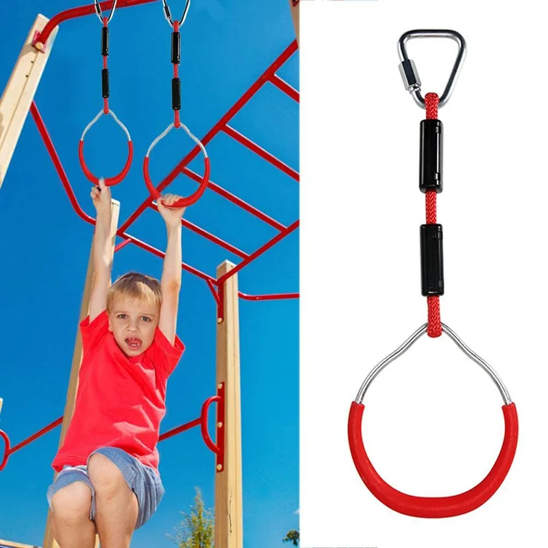 Anillos de columpio al aire libre, anillo Gimnástico, anillos colgantes de escalada, accesorios de columpios, equipo de escalada para niños, juguetes de Fitness para jardín