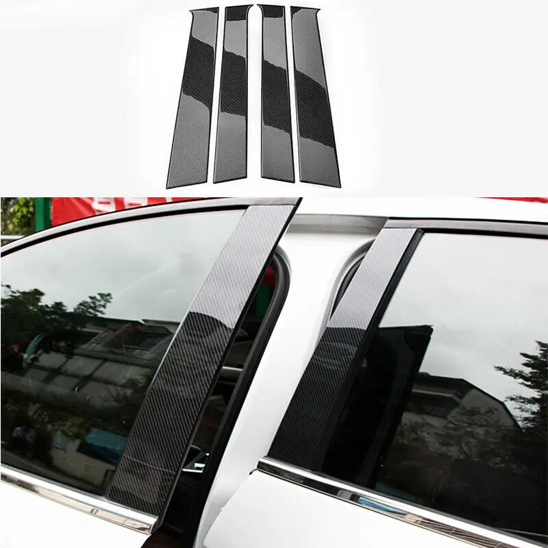 Fit For Honda Vezel HR-V 2016-20 B Pillar Panel Window Trim Covers Carbon Fiber Car modification Auto parts