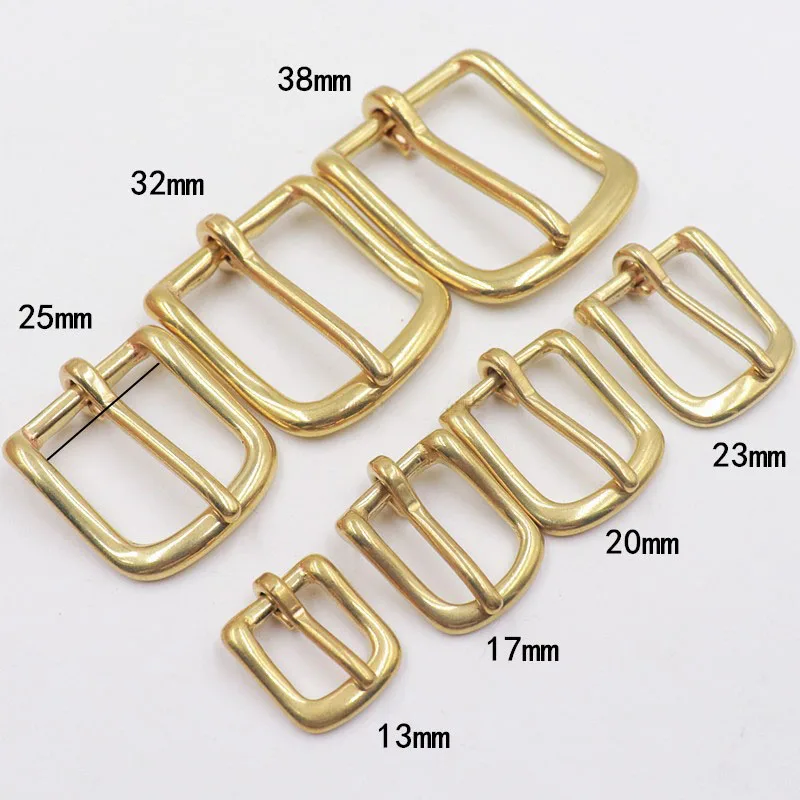 13/16/20/23/25/32/38mm metal brass pin Belt Buckles Single Prong  for DIY leather bag Halter belt strap webbing clasps shoe