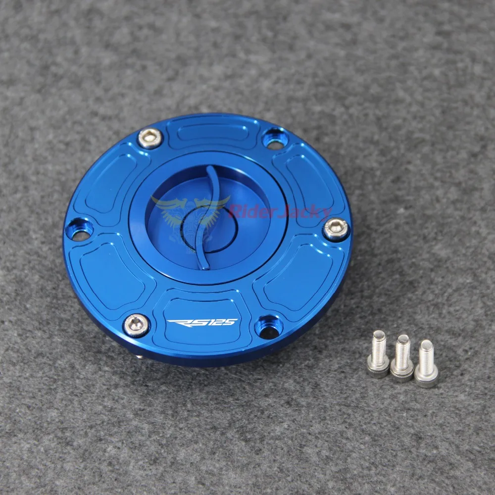 For Aprilia RS125 RS 125  (6 HOLES) All Years Motorcycle Keyless Fuel Tank Gas Cap Cover