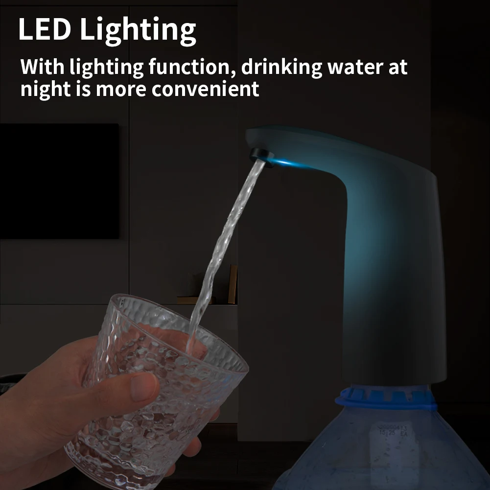 

LED Light Automatic Mini Bottled Water And Electric Pump With Luminous Water Dispenser Usb Rechargeable Portable Water Dispenser